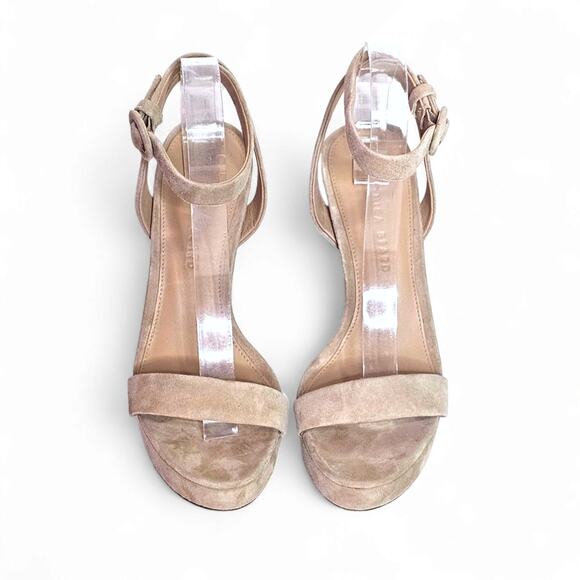 Veronica Beard Darcelle Suede Platform Ankle Wrap Heels Size 8 - Picture 4 of 10